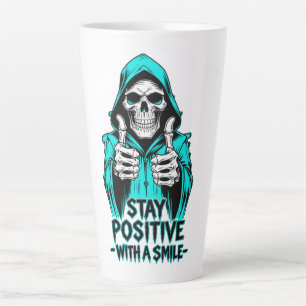 Bleib positiv – Inspirierende Motivation Milchtasse