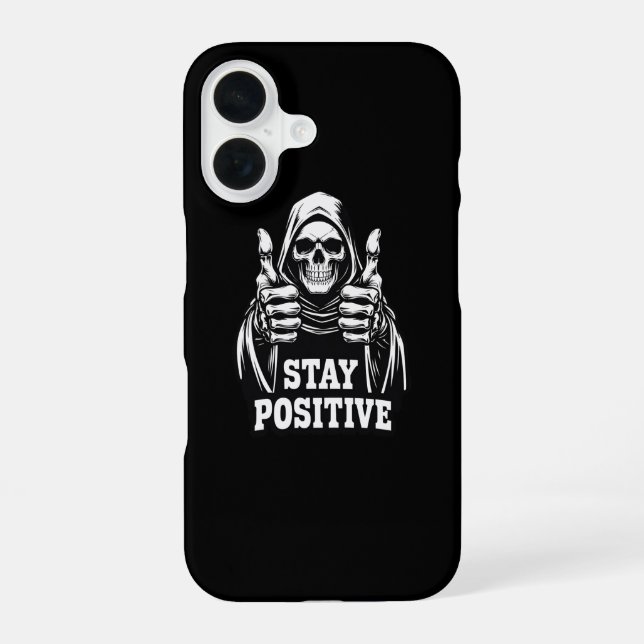 Bleib positiv iPhone 16 hülle (Rückseite)