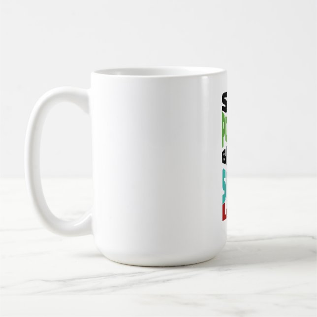 Bleib positiv kaffeetasse (Links)