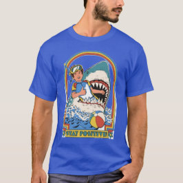 Bleib positiv – Lustiger Retro-Taucher im Haifisch T-Shirt
