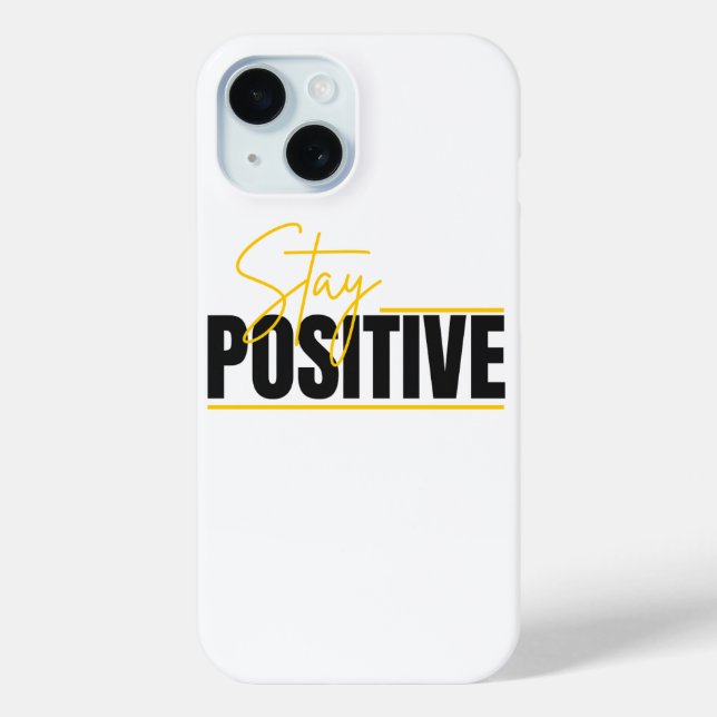 Bleib Positiv – Minimale Handyhülle Case-Mate iPhone Hülle (Rückseite)