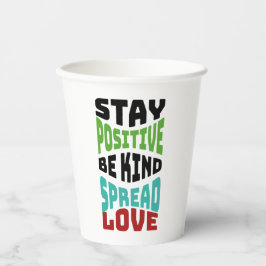 Bleib positiv pappbecher