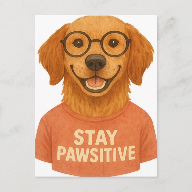 Bleib Positiv Postkarte (Vorderseite)