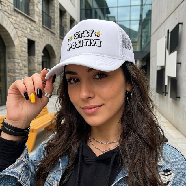 Bleib positiv truckerkappe (Von Creator hochgeladen)