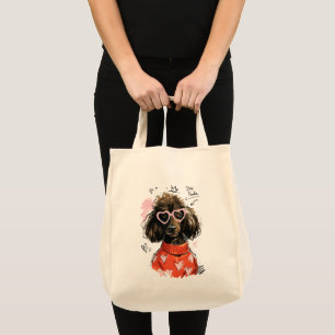 Bleib Pudel Hund mit Herz Sonnenbrille & Cozy Swea Tragetasche