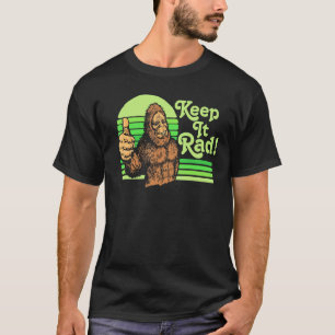 Bleib Rad! Vintage Bigfoot Daumen Hoch Lustig Vint T-Shirt