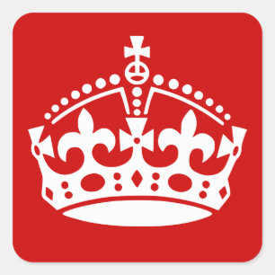 Bleib ruhig Aufkleber mit Kronensymbol