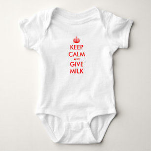 Bleib ruhig Baby-Outfit Bleib ruhig und gib Milc Baby Strampler