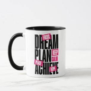 Bleib ruhig Fokus Hoffnung Frieden Motivierend Tasse