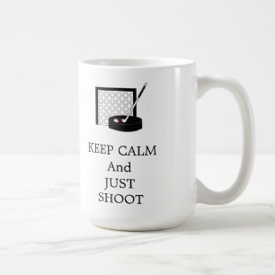 Bleib ruhig Hockey Netz und Schläger Tasse