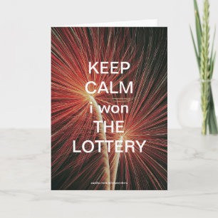 BLEIB RUHIG ich habe IM LOTTO GEWONNEN V2 Karte
