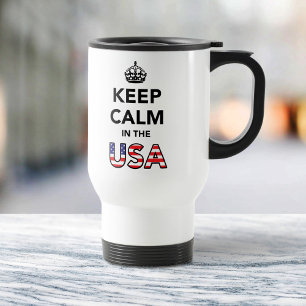 Bleib ruhig in den USA Reisebecher