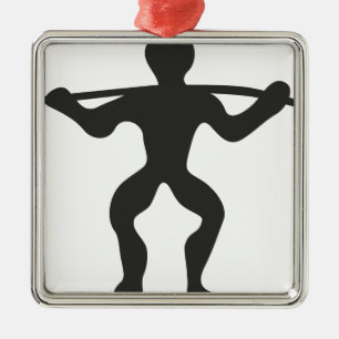 Bleib Ruhig Krafttraining Gewicht Lauf Joggen Fitn Ornament Aus Metall