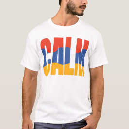 Bleib ruhig Minimalistische Typografie Aufkleber T-Shirt