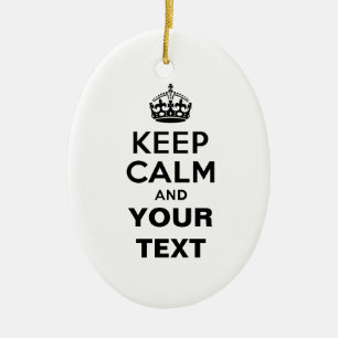 Bleib ruhig mit deinem Text Keramik Ornament