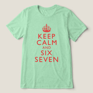 Bleib ruhig sechs sieben Meme viraler Humor Beklei Tri-Blend Shirt