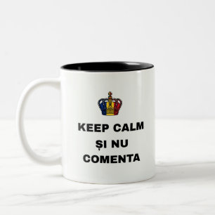 BLEIB RUHIG ȘI KOMMENTIERE NICHT ZWEIFARBIGE TASSE