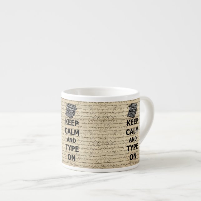 Bleib ruhig & tippe weiter espressotasse (Vorderseite Rechts)
