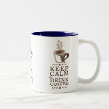 Bleib ruhig trinke Kaffee