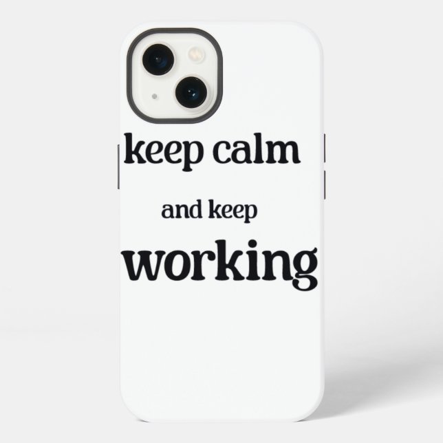 Bleib ruhig und arbeite weiter. iPhone hülle (Rückseite)