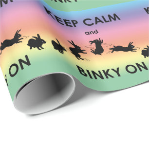 Bleib ruhig und Binky beim Geschenkpapier (Regenbo