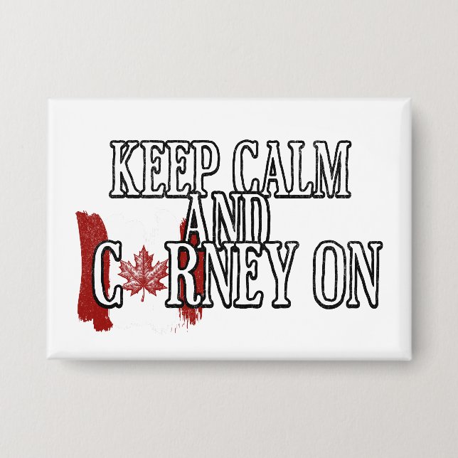 Bleib ruhig und Carney weiter Button (Vorderseite)