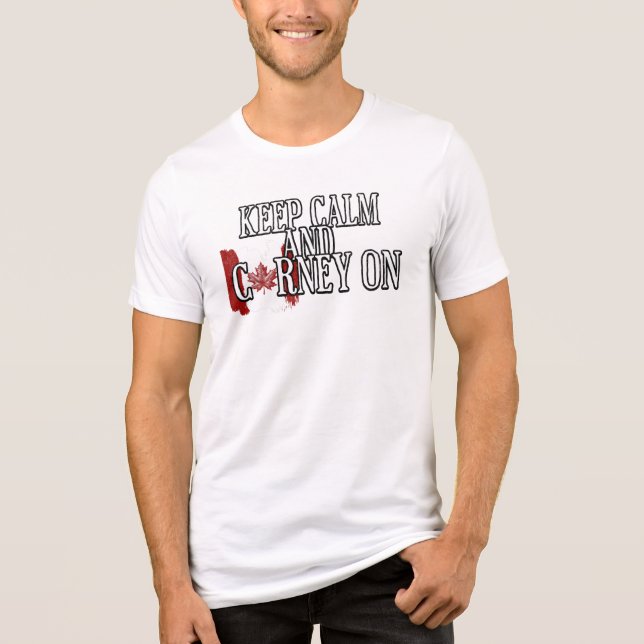 Bleib ruhig und Carney weiter Tri-Blend Shirt (Vorderseite)