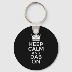 Bleib ruhig und dab auf lustige Sprüche Meme Tanz  Schlüsselanhänger