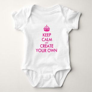 Bleib ruhig und erstelle dein eigenes - Pink Baby Strampler