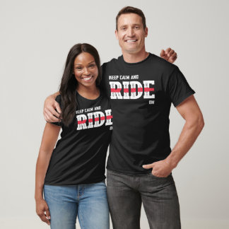 Bleib ruhig und fahre weiter Biker-Inspirationsfah T-Shirt