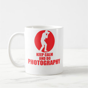 Bleib ruhig und fotografiere kaffeetasse