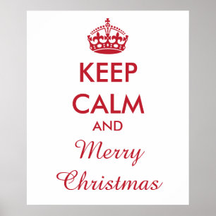 BLEIB RUHIG und FROHE WEIHNACHTEN - Hintergrund än Poster