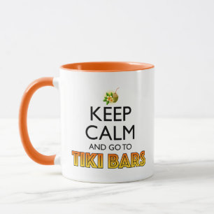 Bleib ruhig und geh zu Tiki-Bars Tasse