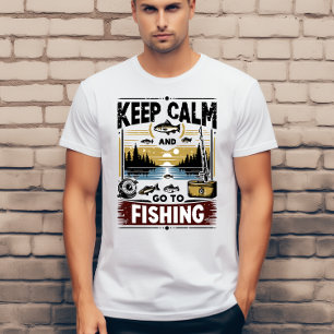 Bleib ruhig und geh zum Angeln T-Shirt