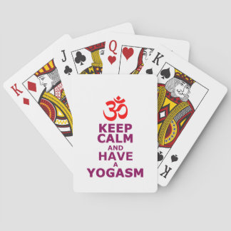 Bleib ruhig und habe ein Yoga-Lächeln Spielkarten