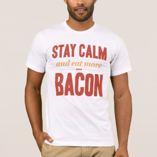 Bleib ruhig und iss mehr Bacon vintage T-Shirt