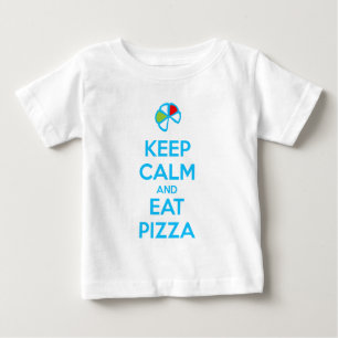 Bleib ruhig und iss Pizza 1 Baby T-shirt