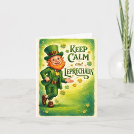 Bleib ruhig und Kobold St. Patrick's Day Karte