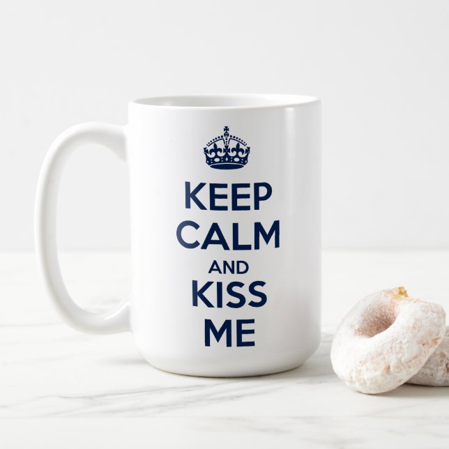Bleib ruhig und küss mich kaffeetasse (Mit Donut)