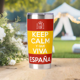 Bleib ruhig und lang lebe Spanien Thermobecher