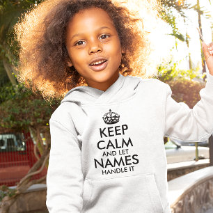 Bleib ruhig und lass Add your own name es cool ang Hoodie
