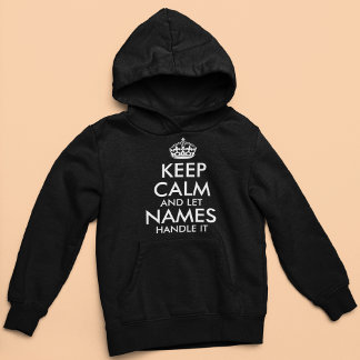 Bleib ruhig und lass Add your own name es cool ang Hoodie