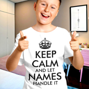 Bleib ruhig und lass Add your own name es cool ang T-Shirt