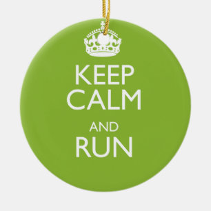 BLEIB RUHIG UND LAUF KERAMIK ORNAMENT