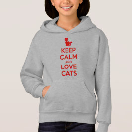 Bleib ruhig und liebe Katzen Hoodie