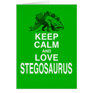 Bleib ruhig und liebe Stegosaurus-Dinosaurier-Desi