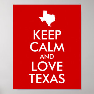 Bleib ruhig und liebe Texas Poster
