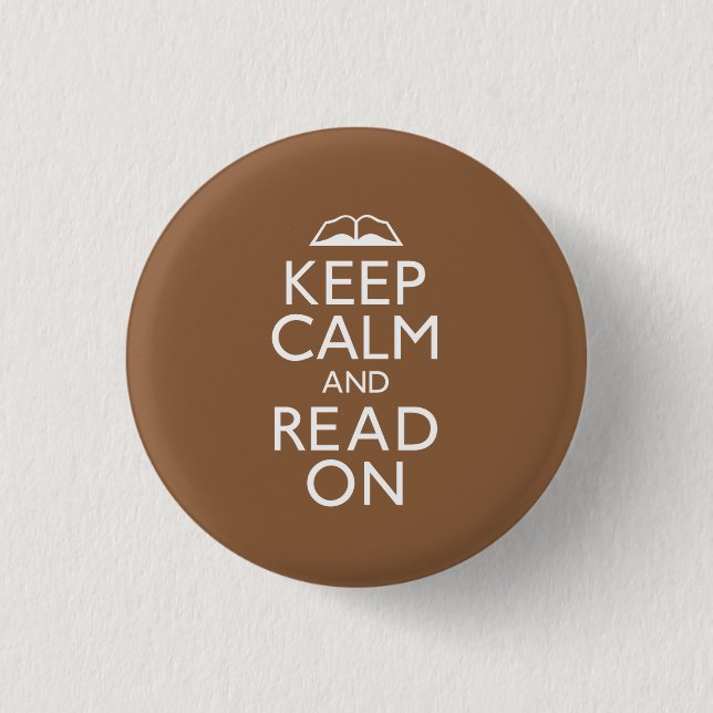 Bleib ruhig und lies weiter button (Vorderseite)