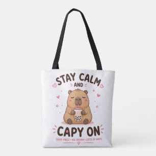 Bleib ruhig und mach weiter, süßes Kawaii-Capybara