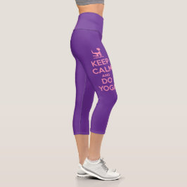 Bleib ruhig und mach Yoga Capri Leggings